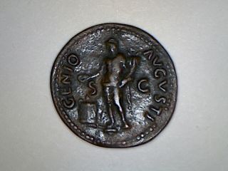 Nero,  AD 54 - 68 AE As,  Rome - Genius,  struck 63 AD 2