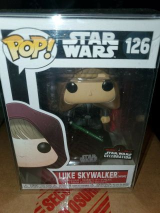 Funko Pop Luke Skywalker Hood 126 Star Wars 6 Vi Return Of The Jedi 3 1/2in