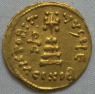 Byzantine Gold Solidus Heraclius and Two Sons,  610 - 6410 AD,  Stunning Color AU 2