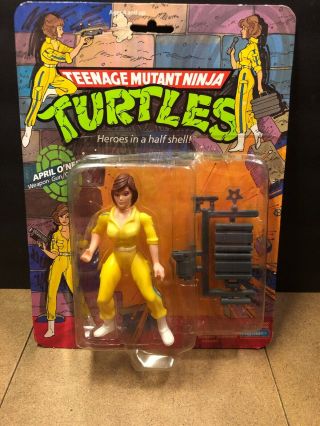 1988 Playmates Teenage Mutant Ninja Turtles Tmnt April Moc 10 Back
