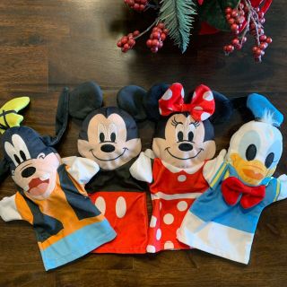 Melissa & Doug Mickey Mouse Hand Puppet Set Of 4 Disney Minnie Goofy Donald Duck