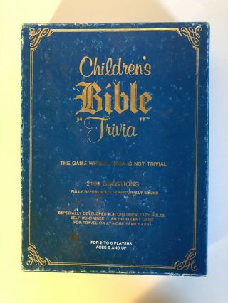 1984 Vintage Children’s Bible Trivia Game - Collectible