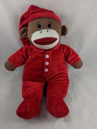 Dan Dee Sock Monkey Plush Red Pajamas 15 " Stuffed Animal