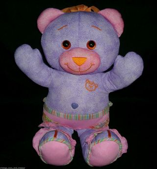 15 " Purple Doodle Teddy Bear Draw Color Marker Stuffed Animal Plush Toy Girl Big