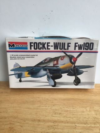 Monogram 1/48 Focke - Wulf Fw190 German Airplane 6804