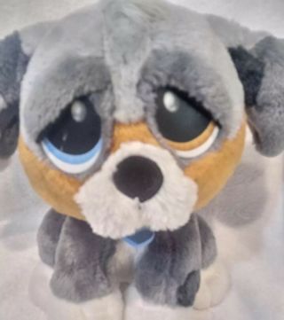 Rescue Pets Australian Shepherd Interactive Plush Stuffed Puppy Dog 10 " Grey Toy