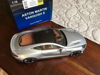 Auto Art 1:18th Scale Aston Martin Vanquish S,  Silver With Tan Interior.