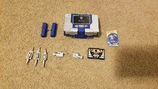 Transformers G1 Soundwave With Buzzsaw Pre - Rub And Accessories