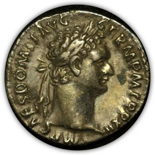 Roman Empire Domitian (81 - 96 Ad) Ae Denarius.  3.  38 Grams.  Minerva On Prow.