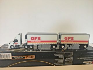 Dcp 31954 1/64th Gfs Gordon Food Service Volvo Cab W Reefer Double Trailers