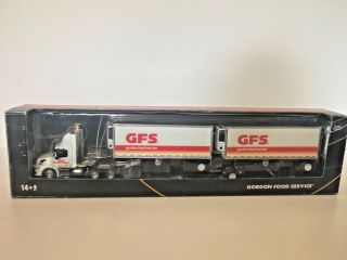 DCP 31954 1/64th GFS Gordon Food Service Volvo Cab w Reefer Double Trailers 2
