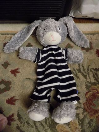 North American Bear Co First Mate Plush Snuggle Bunny Baby Security Blanket Gray