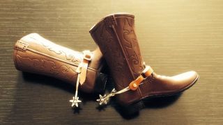 Custom Made 1/6 Scale Clint Eastwood Blondie Boots & Metal Spurs Fit Hot Toys