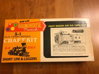 Ho Scale Roundhouse 3 - In - 1 Old Timer Series Craft Kit Short Line & Logging