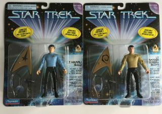 Star Trek Limited Edition Spencer Gifts " Lt.  Sulu And Lt.  Comm.  Scott " 1996