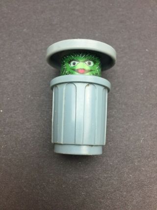Vintage Fisher Price Little People Sesame Street 938 Oscar The Grouch Trash Can