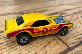 Hot Wheels Heavy Chevy Flying Colors Yellow With Redline Wheels