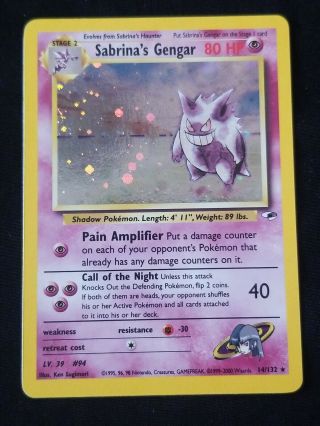 Sabrina’s Gengar - 14/132 - Gym Heroes - Holo - Pokemon Card -
