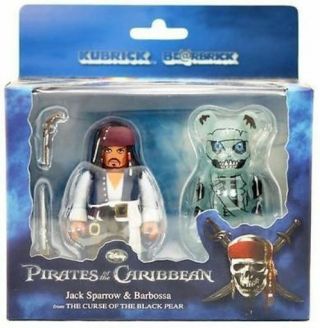 Bearbrick Pirates Of Caribbean 100 Kubrick Jack,  Be@rbrick Barbossa 2p Boxset