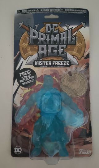 Mister Freeze " Ice Mode " And Coin Dc Primal Age 5 1/2 " Action Figure Funko Toy