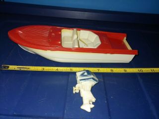 Vintage Buddy L Jeannie B Boat With Motor Vg