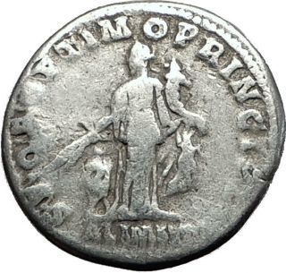 Trajan 112ad Rome Abundantia & Child Authentic Ancient Silver Roman Coin I58546