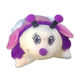 Pillow Pets Dream Lites 12 " Purple Pink Butterfly Bug 2012 Night Light Plush