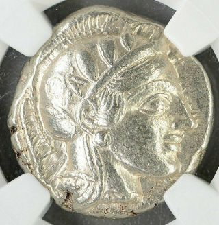 Attica Greece - Athens AR Tetradrachm 440 - 404 BC NGC XF Silver 2
