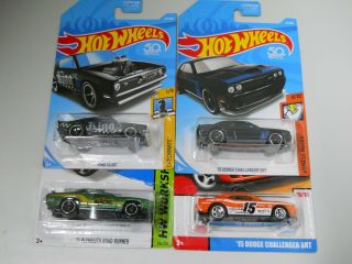 Hot Wheels - 1/64 - (4) " Mopar " Dodge & Plymouth - Assorted Years