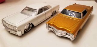 Hot Wheels 64 Lincoln Continental & 68 Cadillac Deville 1/50 Custom Classics