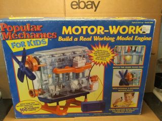 Vintage 1998 Popular Mechanics For Kids Motor Build Model Engine Kit