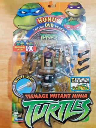 Playmates Tmnt Ninja Turtles 2004 Baxter Stockman Robot With Bonus Dvd