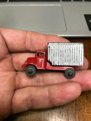 Old Antique Vintage 1950 ' s White Metal Red & Silver Painted Truck 2