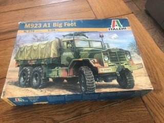 M - 923 A1 Big Foot Army 5t Truck No.  279 Italeri 1:35 Scale Model Kit Started