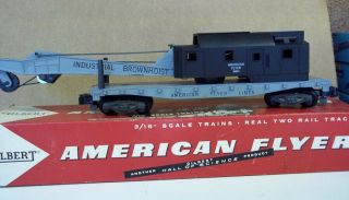 American Flyer (vintage) S Gauge Rail Car Wrecker Crane Car W/ Box