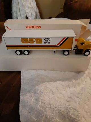 Winross 1978 Gfs Gordon Food Service 9000 Tractor Trailer Old Logo Truck W/ Box