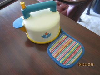Fisher Price Whistling Tea Kettle And Stripped Pot Holder