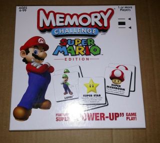 Nintendo Mario Edition Memory Challenge Card Game 2011 Hasbro Complete