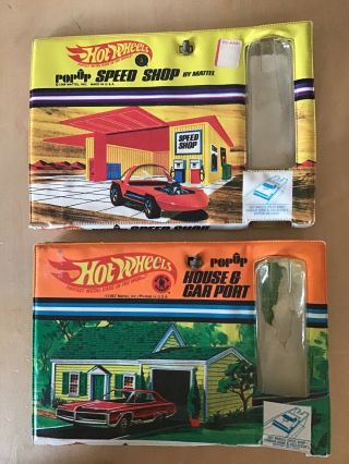 Hot Wheels Pop Up House Carport Speed Shop 1967 Redline Era Redlines