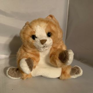 Folkmanis Tabby Kitten Cat Hand Puppet Kitty Orange White Stuffed Animal 8
