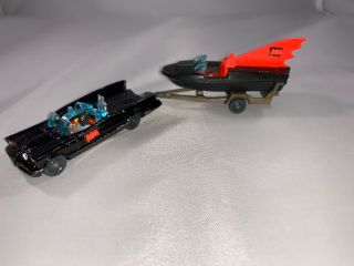 Dc Batman Vintage Corgi Jr Batmobile Jr With Batboat And Trailer