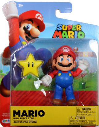 World Of Nintendo Mario W/super Star (wave 14) Action Figure Jakks