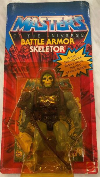 Motu 1983 Vintage Masters Of The Universe Card Skeletor Battle Armor
