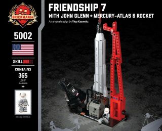 Friendship 7 W/ Mercury - Atlas 6 - Display Model - Brickmania® Custom Lego® Kit