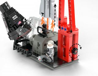 Friendship 7 w/ Mercury - Atlas 6 - Display Model - Brickmania® Custom LEGO® Kit 3