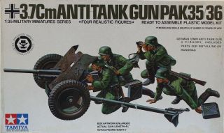 Tamiya 1:35 3.  7cm Anti - Tank Gun Pak 35/36 Plastic Model Kit Mm135au