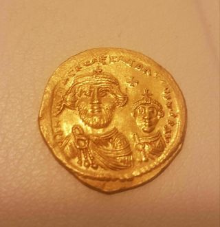 Rare Byzantine Gold Coin Solidus,  Heraclius - 4.  43 G.