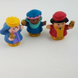 Vintage Fisher Price Little People Nativity 3 Three Wise Men Kings - Loose Vguc