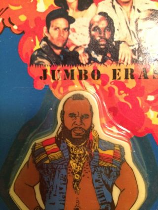 Vintage 1983 Mr T The A - Team Tv Show Jumbo Eraser (Very Rare) 2