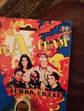 Vintage 1983 Mr T The A - Team Tv Show Jumbo Eraser (Very Rare) 3